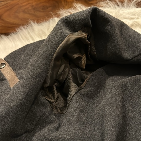 Cole Haan RARE Leather Lambskin gray/black distressed jacket men’s M pre-owned. - Picture 13 of 14